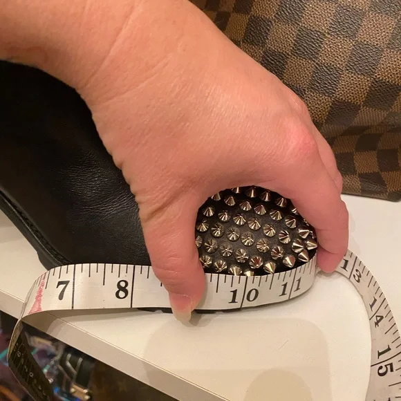 SOLD❤️Christian Louboutin Napaleona Spiked-Toe Red Knee Bl boots leather - Picture 5 of 16